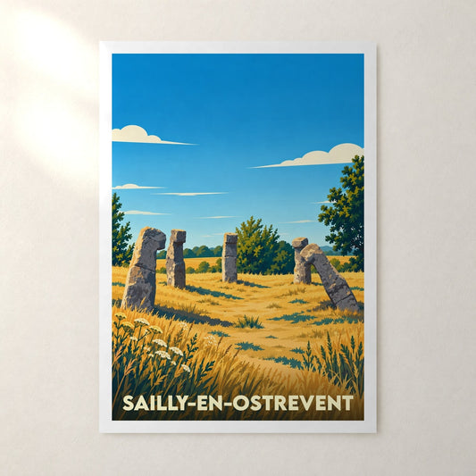 Affiche Sailly-en-Ostrevent – sans cadre, accrochée au mur