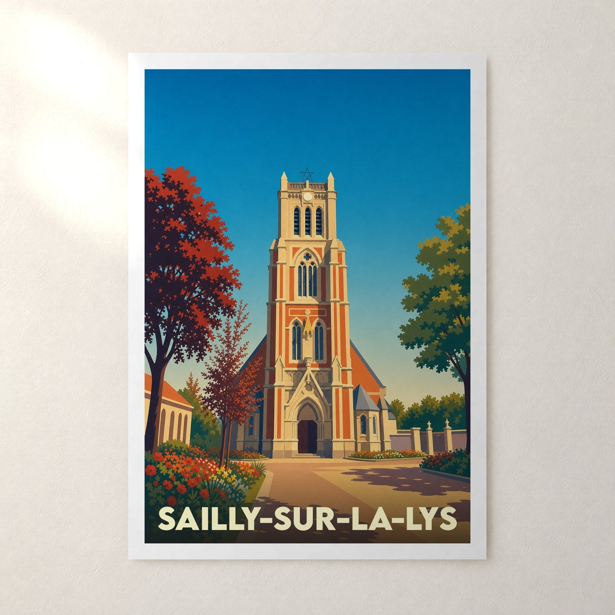 Affiche Sailly-sur-la-Lys – sans cadre, accrochée au mur