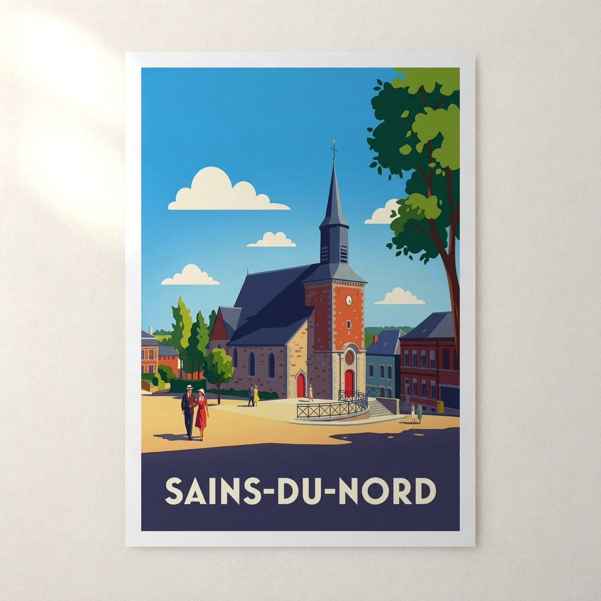 Affiche Sains-du-Nord – sans cadre, accrochée au mur