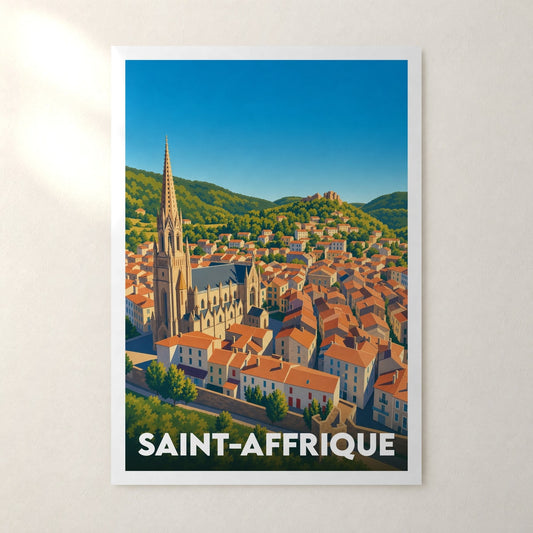 Affiche Saint-Affrique – sans cadre, accrochée au mur