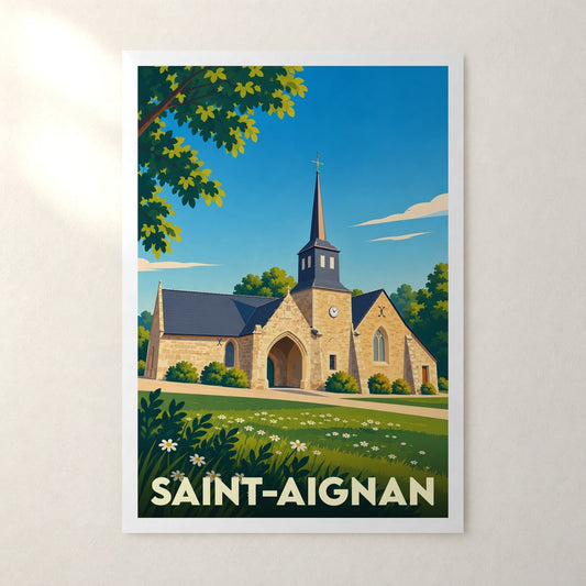 Affiche Saint-Aignan (Morbihan) – sans cadre, accrochée au mur