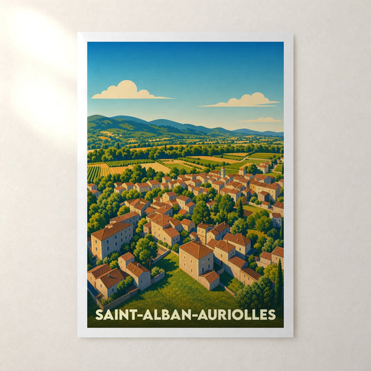 Affiche Saint-Alban-Auriolles – sans cadre, accrochée au mur