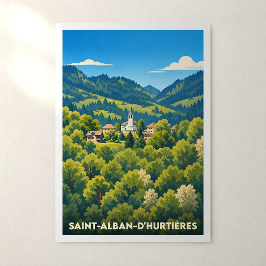 Affiche Saint-Alban-d'Hurtières – sans cadre, accrochée au mur