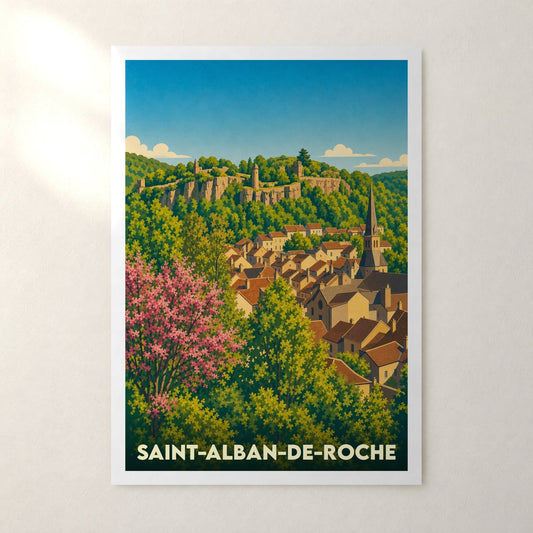 Affiche Saint-Alban-de-Roche – sans cadre, accrochée au mur