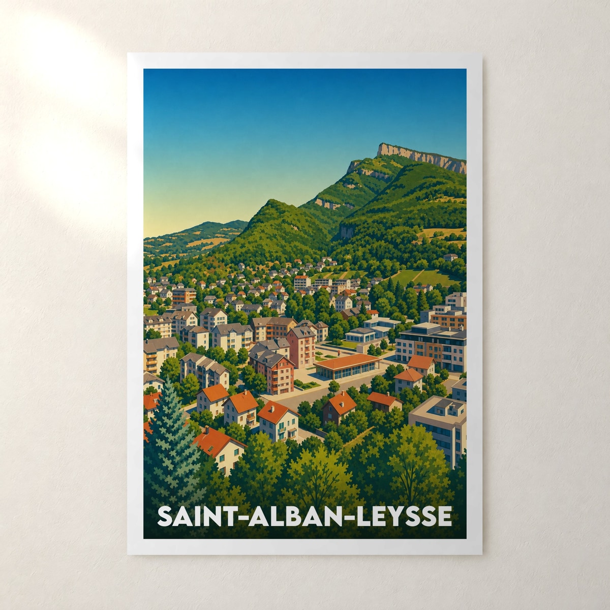 Affiche Saint-Alban-Leysse – sans cadre, accrochée au mur