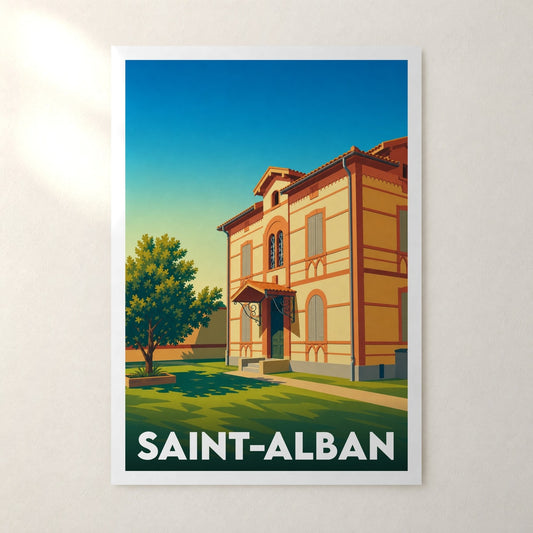 Affiche Saint-Alban – sans cadre, accrochée au mur
