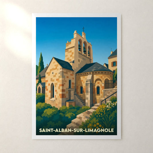 Affiche Saint-Alban-sur-Limagnole – sans cadre, accrochée au mur