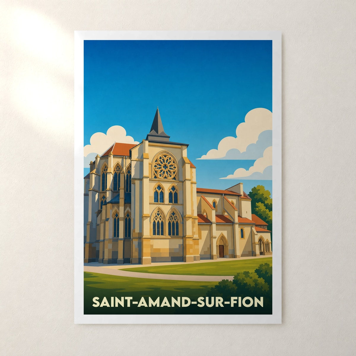 Affiche Saint-Amand-sur-Fion – sans cadre, accrochée au mur
