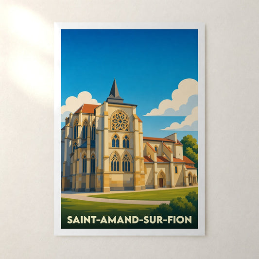 Affiche Saint-Amand-sur-Fion – sans cadre, accrochée au mur