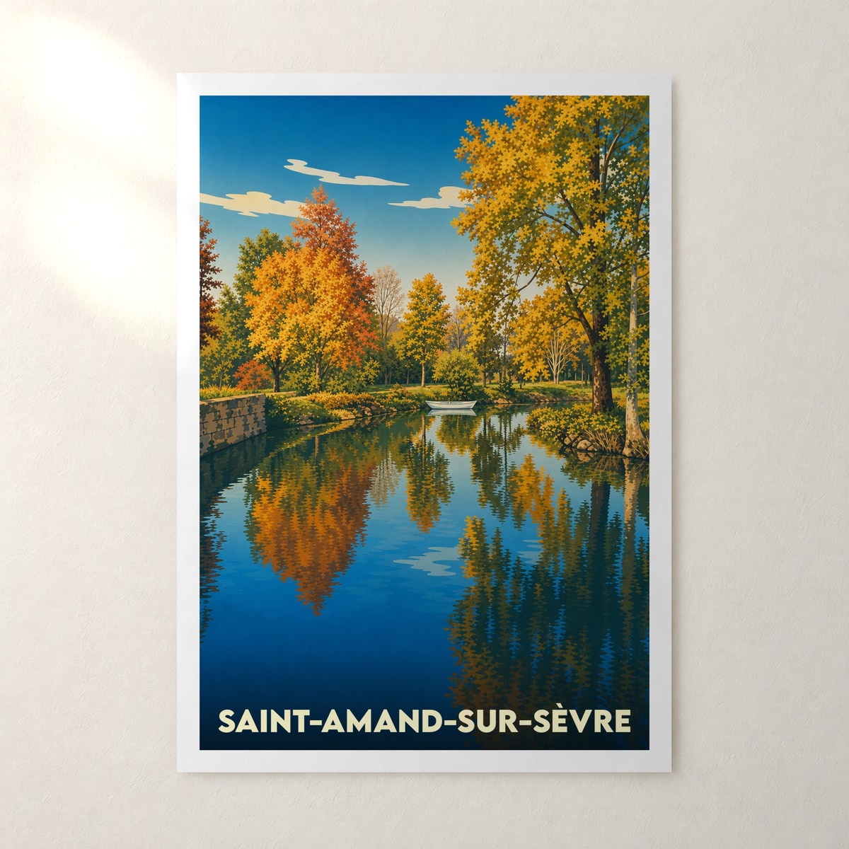 Affiche Saint-Amand-sur-Sèvre – sans cadre, accrochée au mur