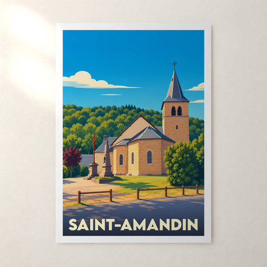 Affiche Saint-Amandin – sans cadre, accrochée au mur
