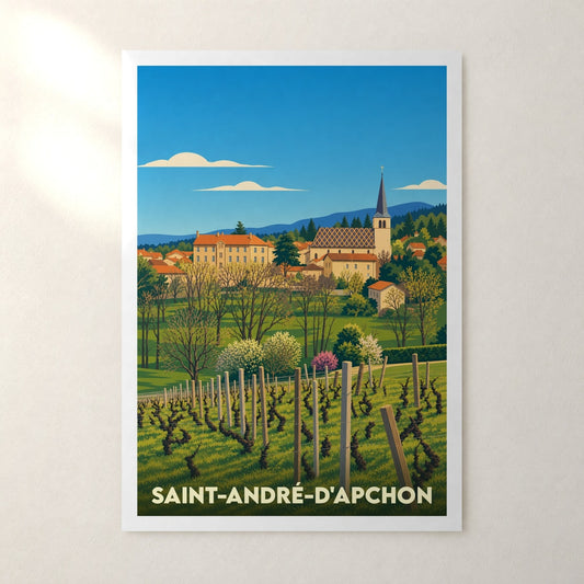 Affiche Saint-André-d'Apchon – sans cadre, accrochée au mur