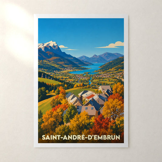 Affiche Saint-André-d'Embrun – sans cadre, accrochée au mur