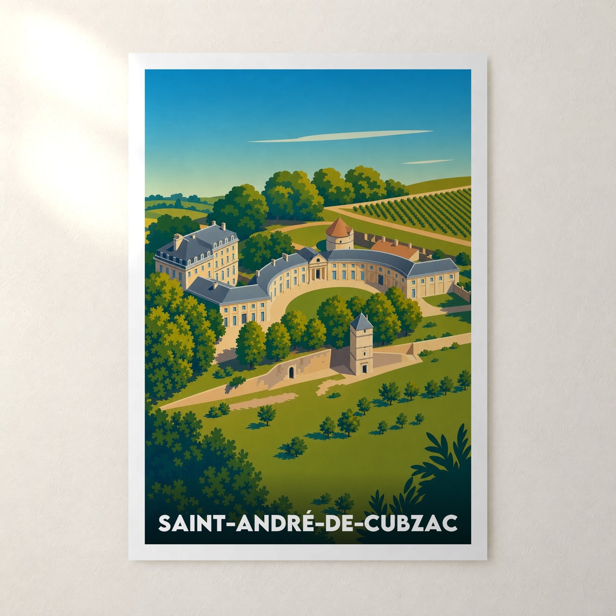 Affiche Saint-André-de-Cubzac – sans cadre, accrochée au mur