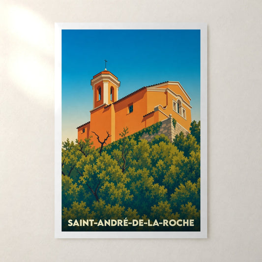 Affiche Saint-André-de-la-Roche – sans cadre, accrochée au mur