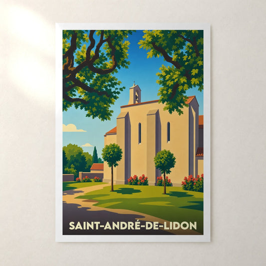 Affiche Saint-André-de-Lidon – sans cadre, accrochée au mur