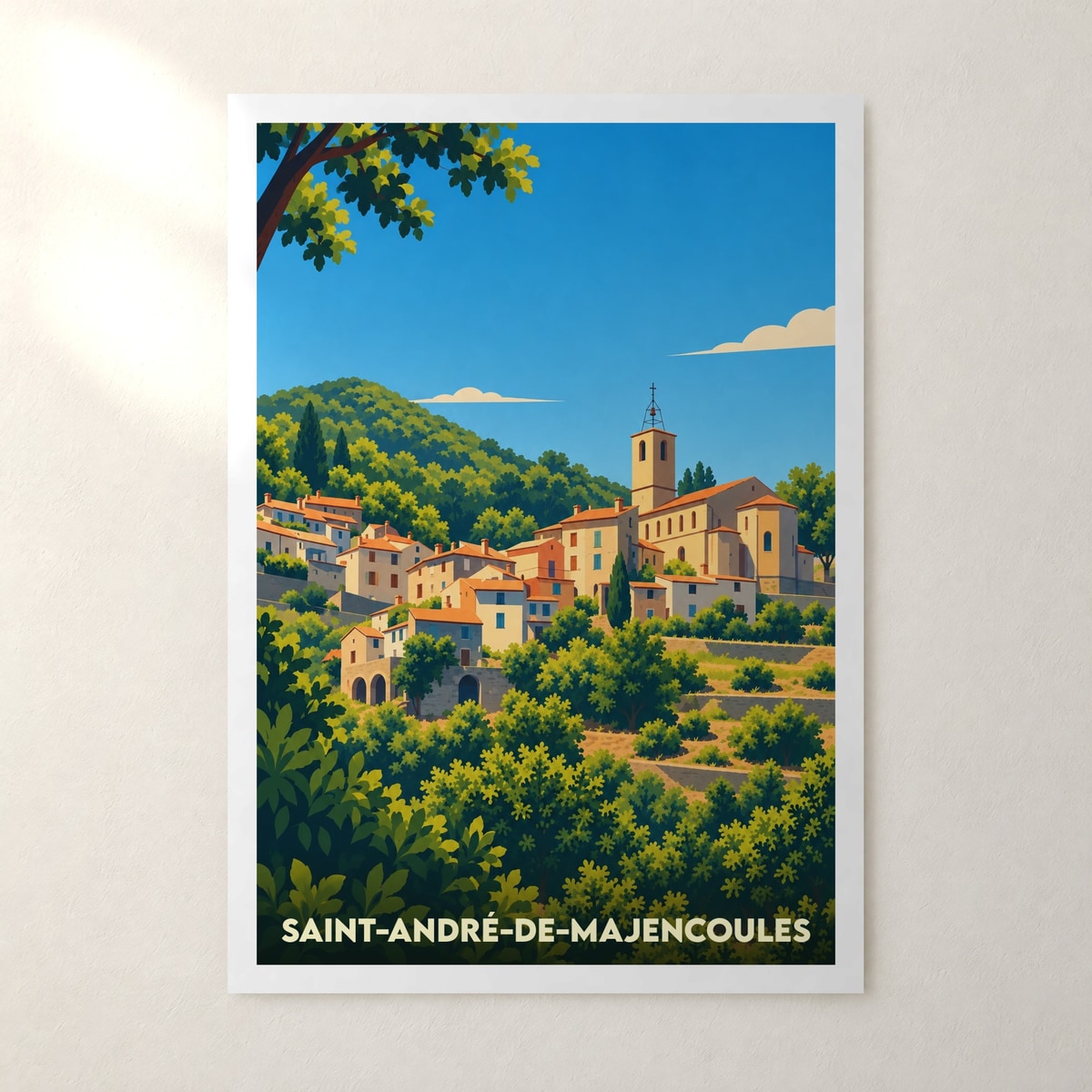 Affiche Saint-André-de-Majencoules – sans cadre, accrochée au mur