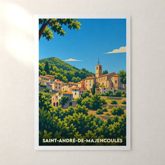 Affiche Saint-André-de-Majencoules – sans cadre, accrochée au mur