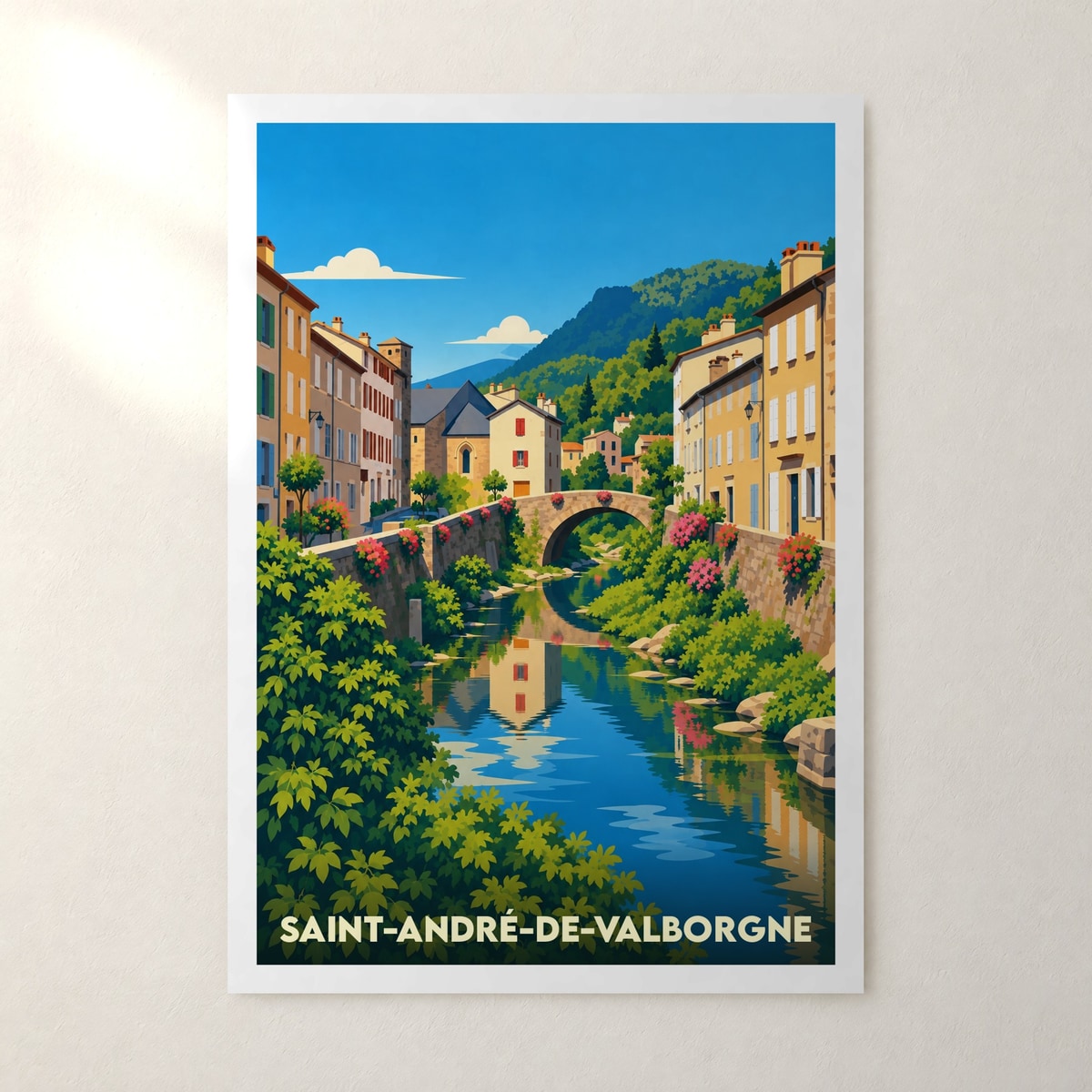 Affiche Saint-André-de-Valborgne – sans cadre, accrochée au mur