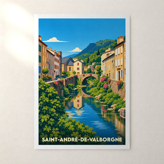 Affiche Saint-André-de-Valborgne – sans cadre, accrochée au mur