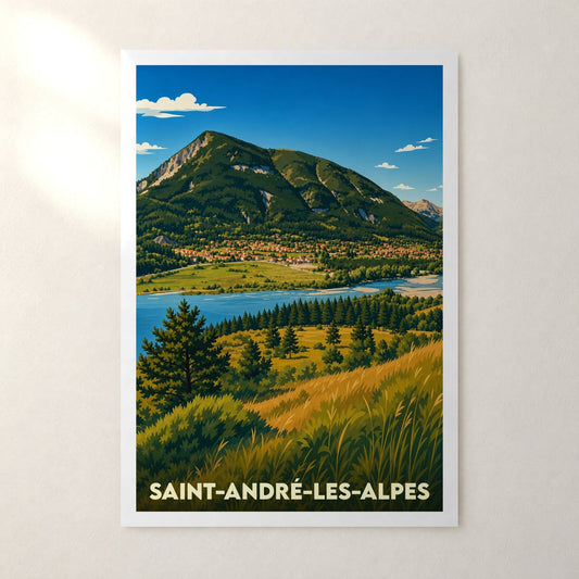 Affiche Saint-André-les-Alpes – sans cadre, accrochée au mur