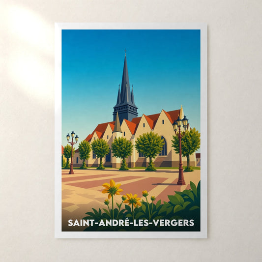 Affiche Saint-André-les-Vergers – sans cadre, accrochée au mur