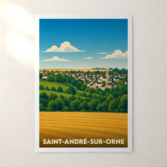 Affiche Saint-André-sur-Orne – sans cadre, accrochée au mur