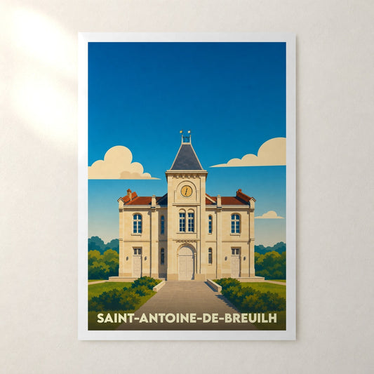 Affiche Saint-Antoine-de-Breuilh – sans cadre, accrochée au mur