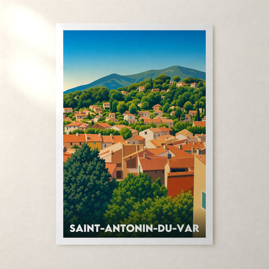 Affiche Saint-Antonin-du-Var – sans cadre, accrochée au mur