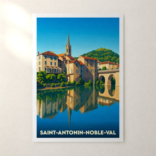 Affiche Saint-Antonin-Noble-Val – sans cadre, accrochée au mur