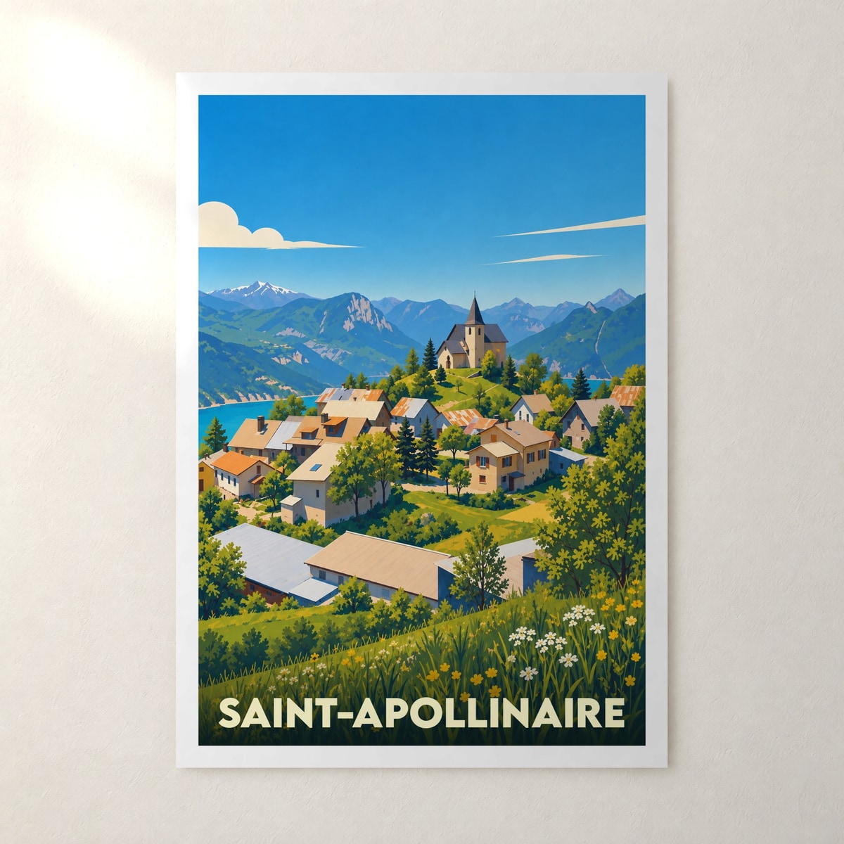 Affiche Saint-Apollinaire (Hautes-Alpes) – sans cadre, accrochée au mur