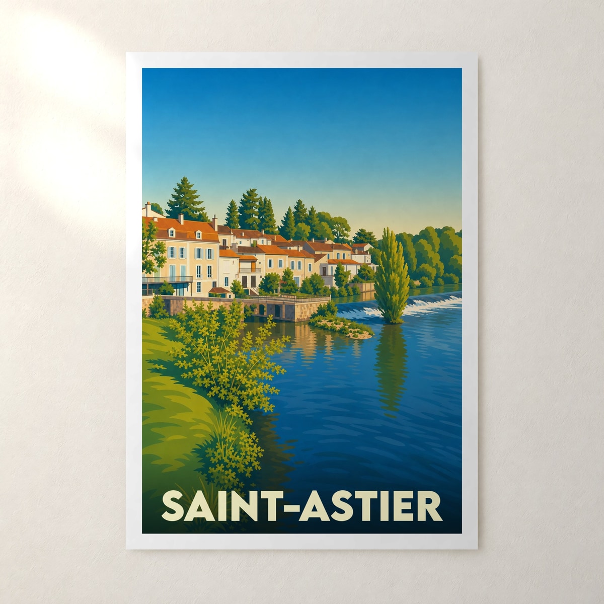 Affiche Saint-Astier – sans cadre, accrochée au mur