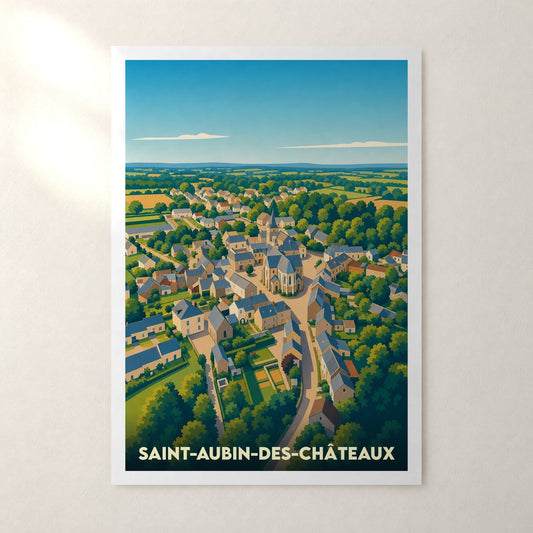 Affiche Saint-Aubin-des-Châteaux – sans cadre, accrochée au mur