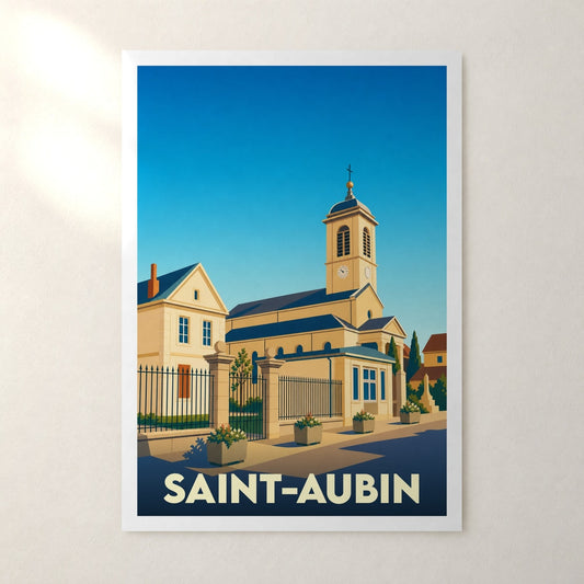 Affiche Saint-Aubin – sans cadre, accrochée au mur