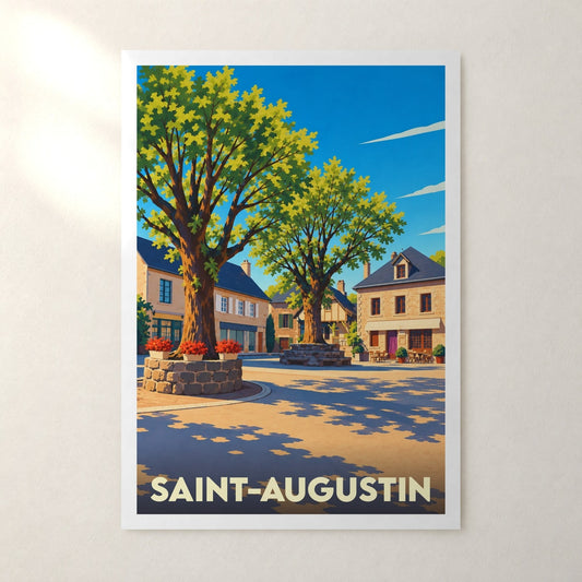 Affiche Saint-Augustin (Corrèze) – sans cadre, accrochée au mur