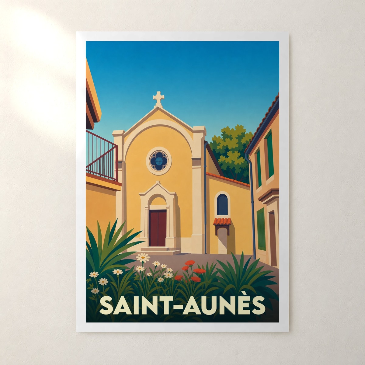 Affiche Saint-Aunès – sans cadre, accrochée au mur