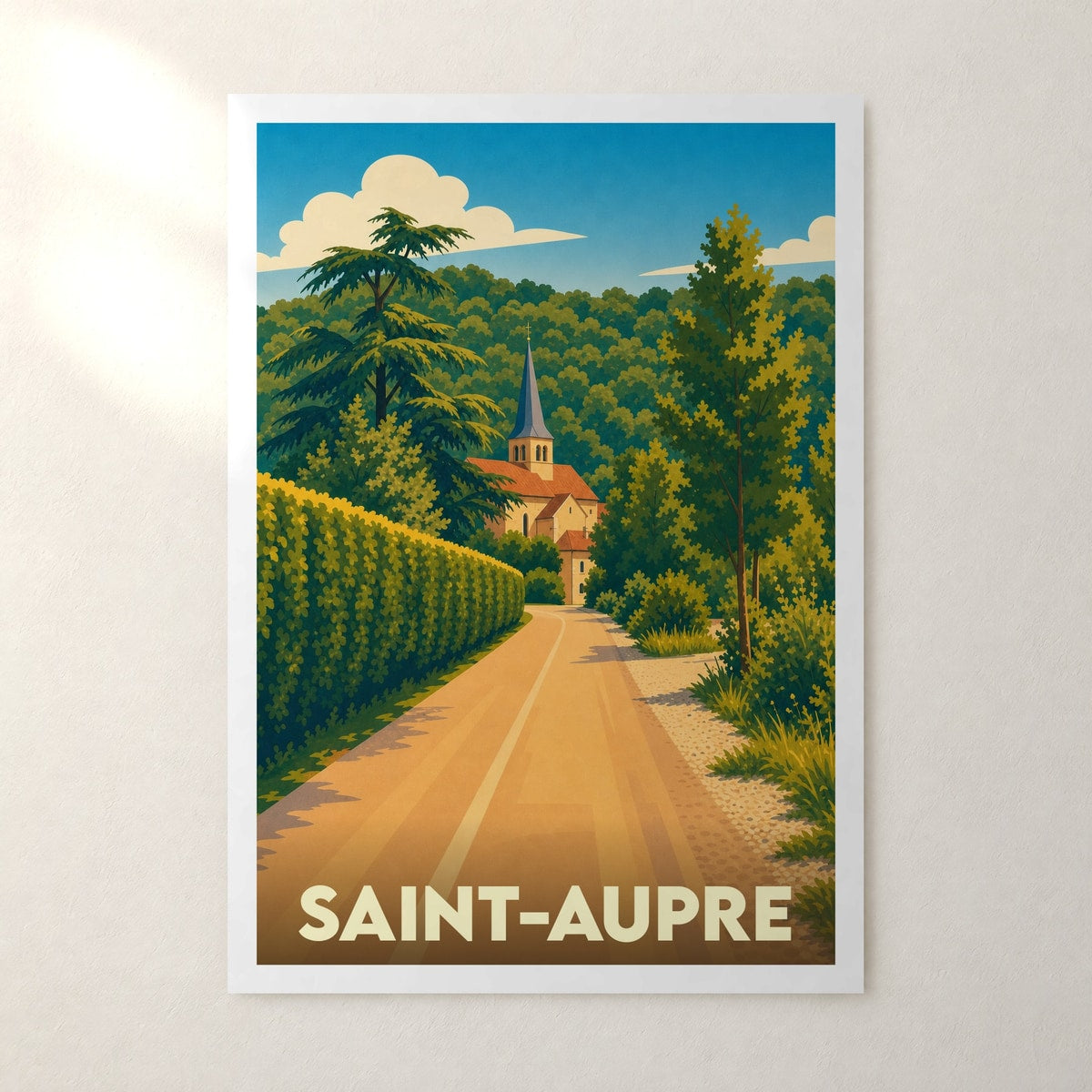 Affiche Saint-Aupre – sans cadre, accrochée au mur