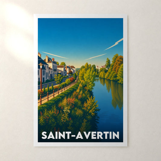 Affiche Saint-Avertin – sans cadre, accrochée au mur