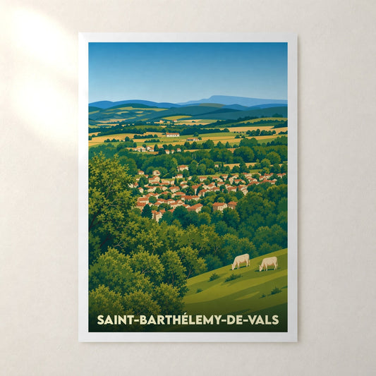 Affiche Saint-Barthélemy-de-Vals – sans cadre, accrochée au mur