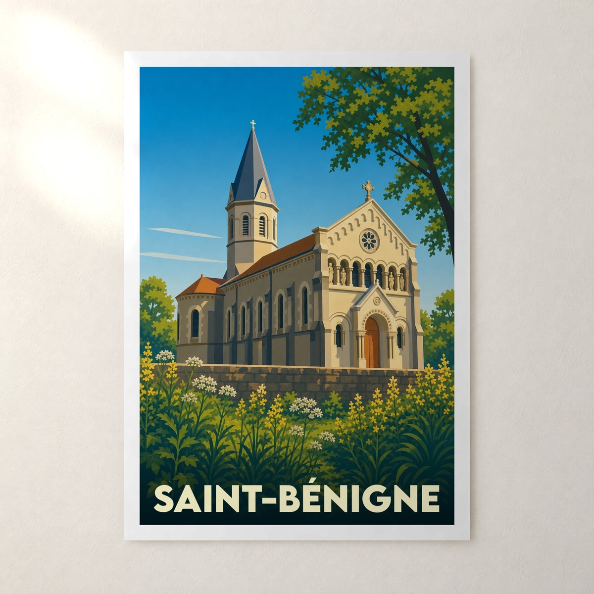 Affiche Saint-Bénigne – sans cadre, accrochée au mur