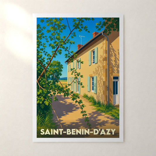 Affiche Saint-Benin-d'Azy – sans cadre, accrochée au mur