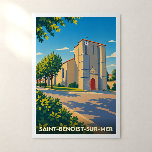 Affiche Saint-Benoist-sur-Mer – sans cadre, accrochée au mur