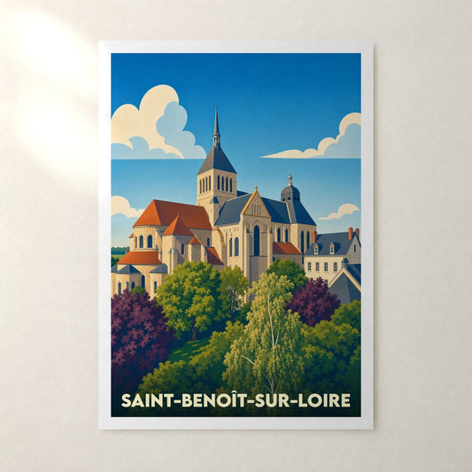 Affiche Saint-Benoît-sur-Loire – sans cadre, accrochée au mur