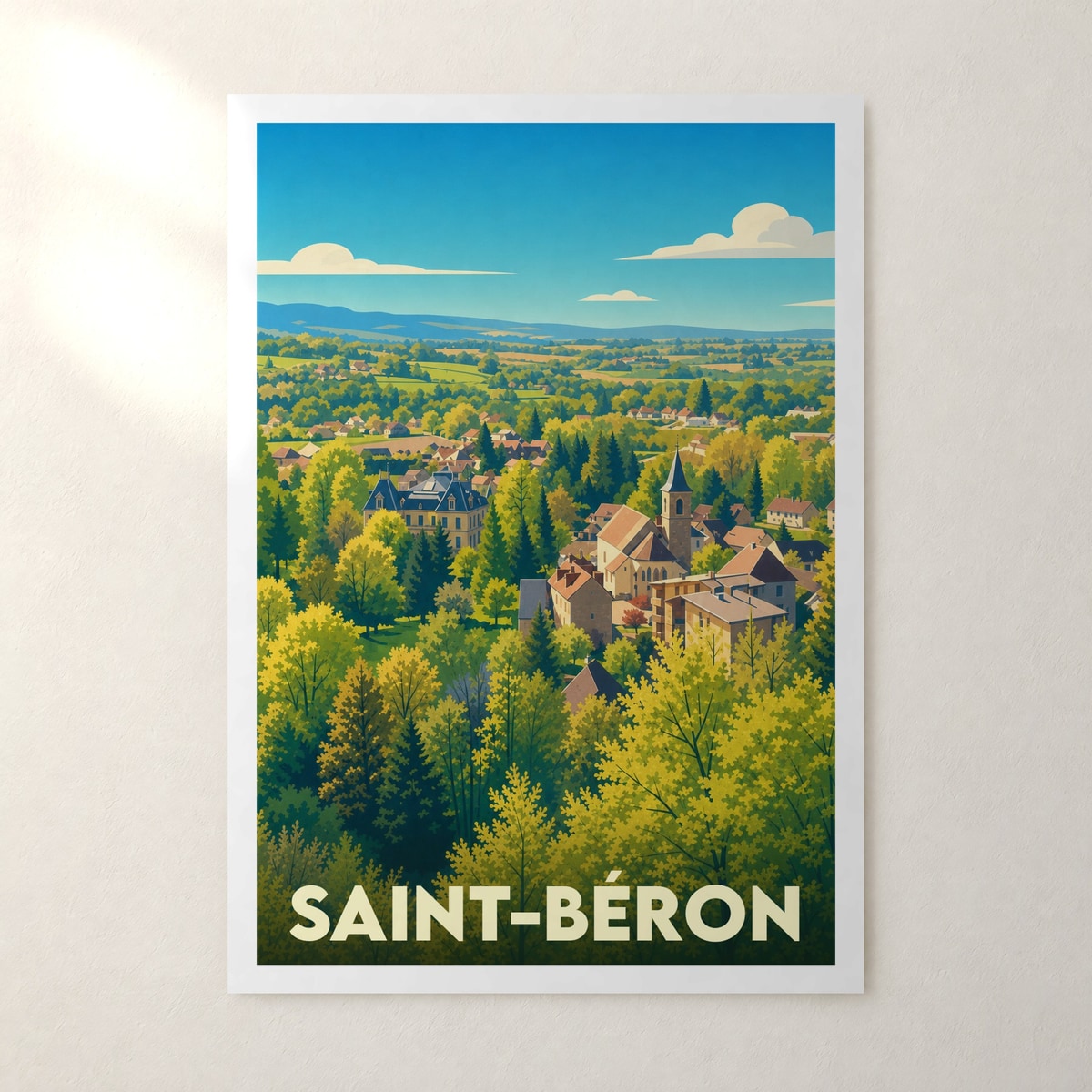 Affiche Saint-Béron – sans cadre, accrochée au mur