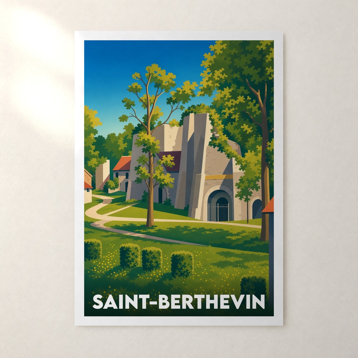 Affiche Saint-Berthevin – sans cadre, accrochée au mur
