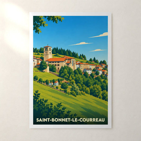 Affiche Saint-Bonnet-le-Courreau – sans cadre, accrochée au mur