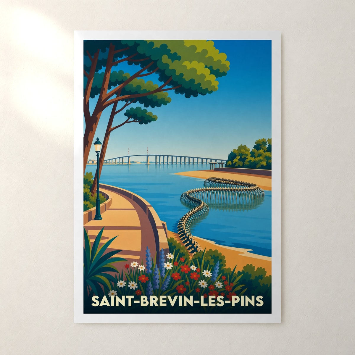 Affiche Saint-Brevin-les-Pins – sans cadre, accrochée au mur