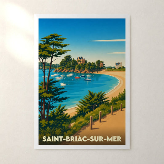Affiche Saint-Briac-sur-Mer – sans cadre, accrochée au mur