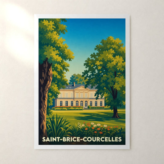 Affiche Saint-Brice-Courcelles – sans cadre, accrochée au mur