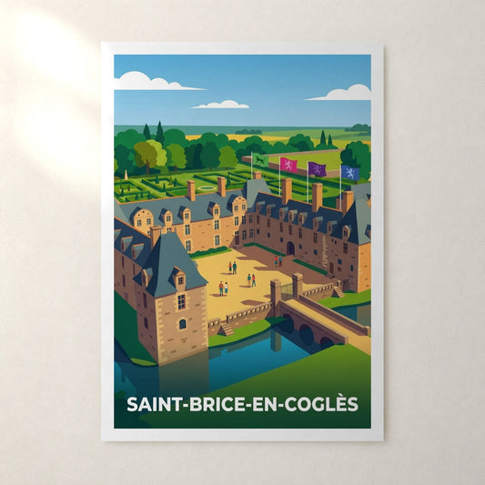 Affiche Saint-Brice-en-Coglès – sans cadre, accrochée au mur